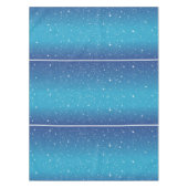 青いグラデーション背景のシンプルな星 テーブルクロス (正面)