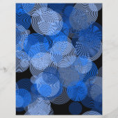 青いグラフィックの円、グラフィックデザイ広告ナー チラシ (裏面)