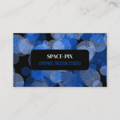 青いグラフィック円、グラフィックデザイナー 名刺 (正面)