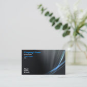 青いグラフィック・デザイン 名刺 (スタンド正面)