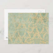 青いグランジ装飾模様の背景 ポストカード (正面/裏面)