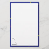 青いグランドピアノの演奏会の文房具 便箋 (正面)