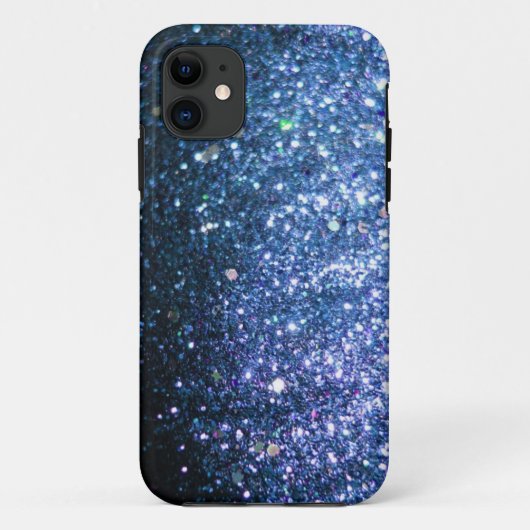 青いグリッターきらきら光るなカバーiPhone 5の場合 Case-Mate iPhoneケース (裏面)