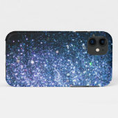 青いグリッターきらきら光るなカバーiPhone 5の場合 Case-Mate iPhoneケース (裏面(横))