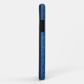 青いグリッターのモノグラムのギフト Case-Mate iPhoneケース (裏面/右)