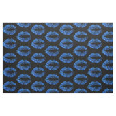 青いグリッターの唇#2 ファブリック (ファットクウォーター)