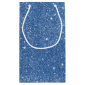 青いグリッターの輝き スモールペーパーバッグ (裏面)