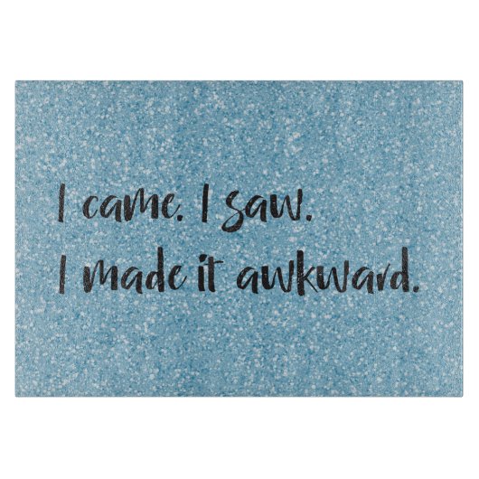 青いグリッターは私は厄介な板を作った カッティングボード (正面)