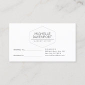 青いグリッターサロン紹介カード 紹介カード (裏面)