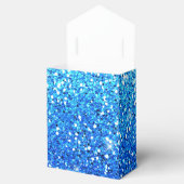 青いグリッタースパークルテクスチャ フェイバーボックス (オープン)