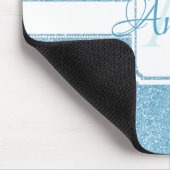 青いグリッターパーソナライズされたマウスパッド マウスパッド (コーナー)