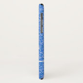 青いグリッターパーソナライズされた名スクリプト Case-Mate iPhoneケース (裏面/左)