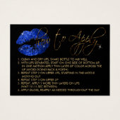 青いグリッター唇 – 適用方法 (正面)