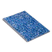 青いグリッター背景。背景にshを塗りつぶす ノートブック (右側)