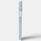 青いグリッター4 photo grid collage name monogram Case-Mate iPhoneケース (裏面 / 右)