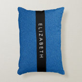 青いグリッター、グリッターの背景、名前 アクセントクッション (正面(垂直))
