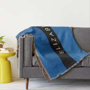 青いグリッター、グリッターの背景、名前 スローブランケット