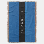 青いグリッター、グリッターの背景、名前 スローブランケット (正面縦)