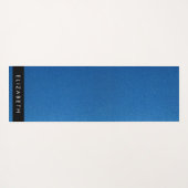 青いグリッター、グリッターの背景、名前 ヨガマット (裏面(横))