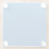 青いグリッター、輝き、グリッターの背景 ガラスコースター (裏面)