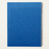 青いグリッター、輝き、グリッターの背景 プランナー手帳 (裏面)