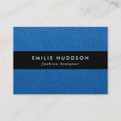 青いグリッター、輝き、グリッターの背景 名刺 (正面)