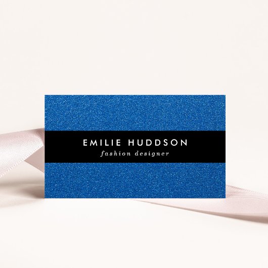 青いグリッター、輝き、グリッターの背景 名刺