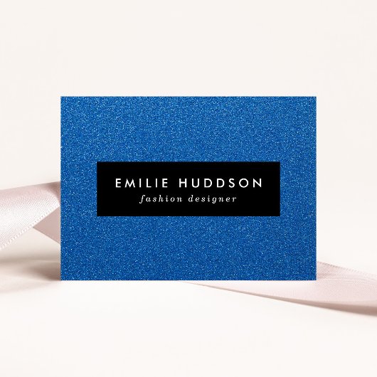 青いグリッター、輝き、グリッターの背景 名刺
