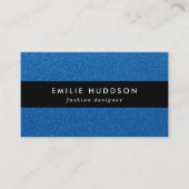 青いグリッター、輝き、グリッターの背景 名刺 (正面)