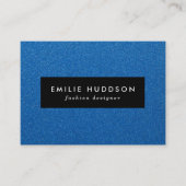 青いグリッター、輝き、グリッターの背景 名刺 (正面)