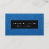 青いグリッター、輝き、グリッターの背景 名刺 (正面)