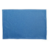 青いグリッター、輝き、グリッターの背景 枕カバー (正面)