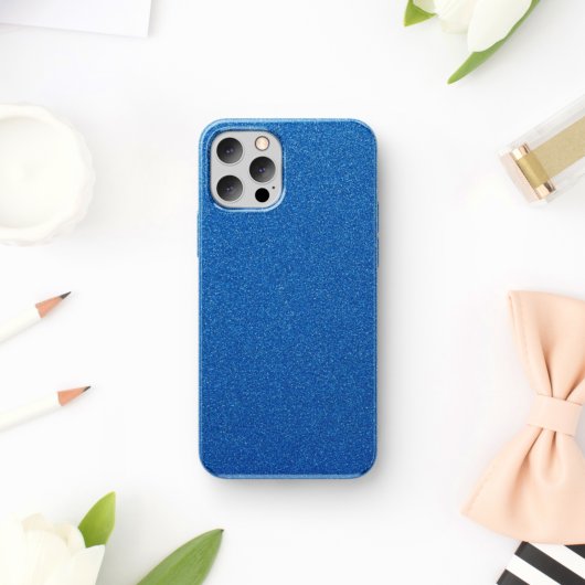 青いグリッター、輝き、グリッターの背景 Case-Mate iPhoneケース