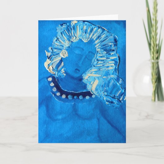 青いグリーティングカードのリズム カード (正面)