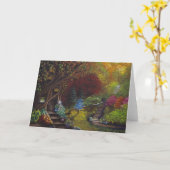 青いグリーティングカード カード (黄色い花)