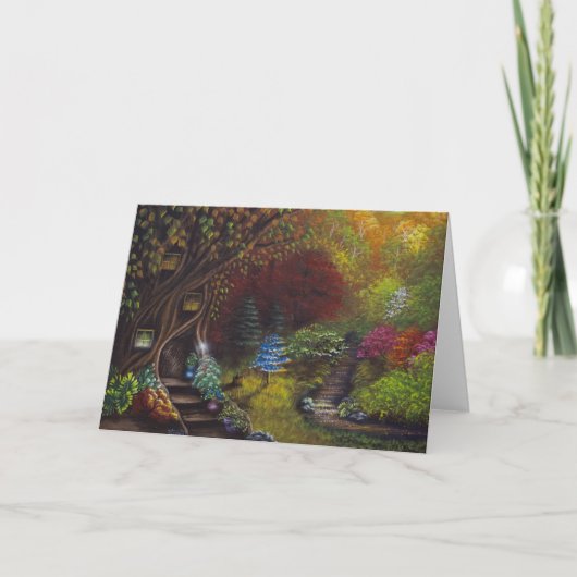 青いグリーティングカード カード (正面)