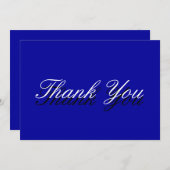 青いグリーティングカード サンキューカード (正面/裏面)