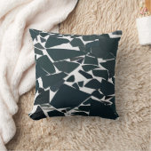 青いグレーのジオメトモダンリ クッション (ブランケット)