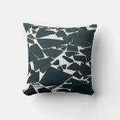 青いグレーのジオメトモダンリ クッション (正面)