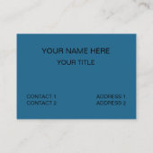 青いグレーのジオメトリックモダン三角形 名刺 (裏面)