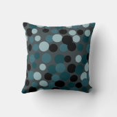 青いグレーのドット枕 クッション (裏面)