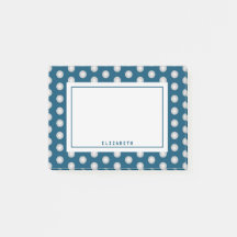 青いグレーの水玉模様名テンプレート