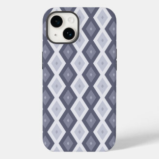 青いグレーダイヤモンドパターンのシェード Case-Mate iPhone 14ケース