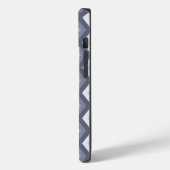 青いグレーダイヤモンドパターンのシェード Case-Mate iPhoneケース (裏面 / 左)