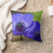 青いケシの花 クッション (ブランケット)