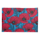 青いケシ畑 枕カバー (裏面)