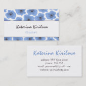 青いケシ類 名刺 (正面/裏面)