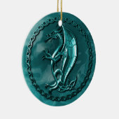 青いケルト族のドラゴン セラミックオーナメント (右)