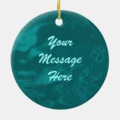 青いケルト族のドラゴン セラミックオーナメント (裏面)