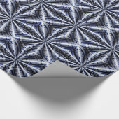 青いケルト結び目模様タイル ラッピングペーパー (角)